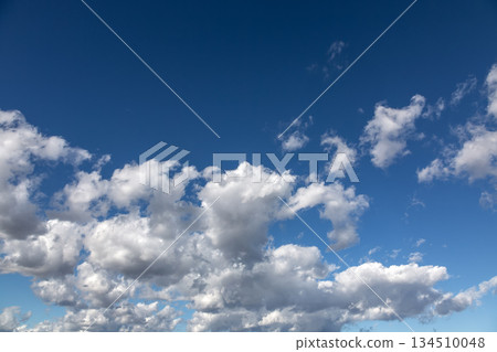 藍天上漂浮的雲 [背景資料] 134510048