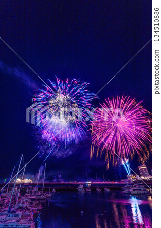 (Shizuoka Prefecture) Night view of Atami $ 1 million and sea fireworks (Shizuoka Prefecture) Night view of Atami $ 1 million and sea fireworks 134510886