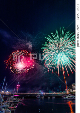 (Shizuoka Prefecture) Night view of Atami $ 1 million and sea fireworks (Shizuoka Prefecture) Night view of Atami $ 1 million and sea fireworks 134510887
