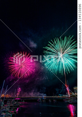 (Shizuoka Prefecture) Night view of Atami $ 1 million and sea fireworks (Shizuoka Prefecture) Night view of Atami $ 1 million and sea fireworks 134510896