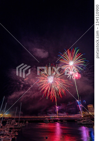 (Shizuoka Prefecture) Night view of Atami $ 1 million and sea fireworks (Shizuoka Prefecture) Night view of Atami $ 1 million and sea fireworks 134510900