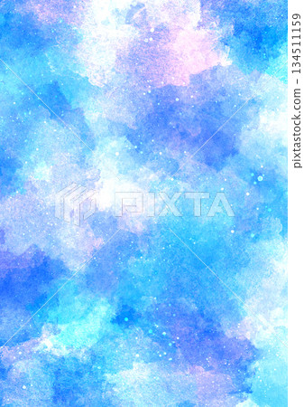 Blue pastel watercolor abstract texture background 134511159