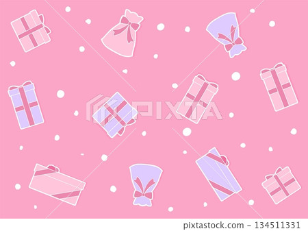 Pink Christmas gift background pattern 134511331