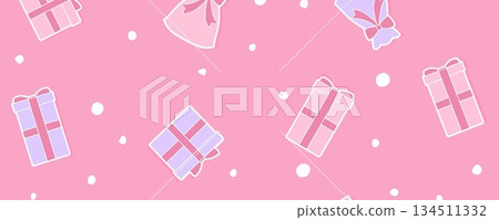 Pink Christmas gift banner Pink Christmas gift banner 134511332