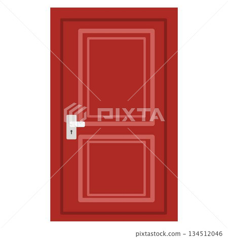 red Door in flat style 134512046
