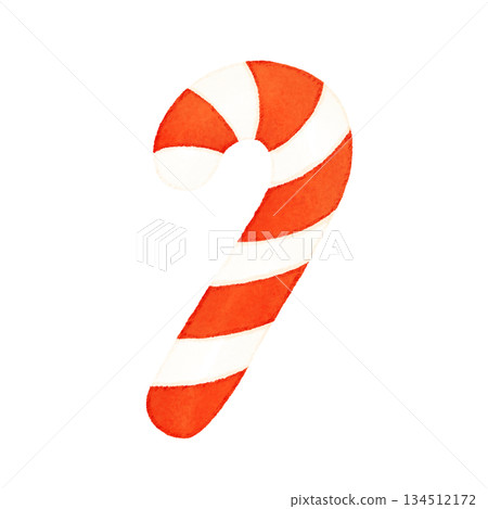 Hand drawn cute candy cane illustration Hand drawn cute candy cane illustration 134512172