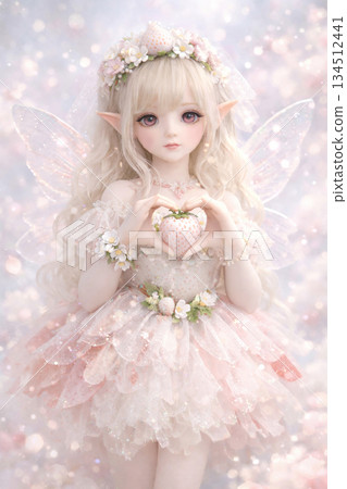 白色草莓仙子 | 一位手捧愛心的奇幻可愛仙子 白色草莓仙子 | 一位手捧愛心的奇幻可愛仙子 134512441