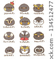 Penguin gathering without background 134512477
