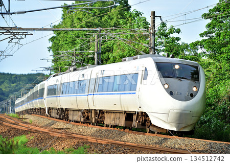 Hokuriku Main Line, Hosorogi-Awara Onsen, JR West, 681 series, T14 formation (Kanazawa), Thunderbird 134512742