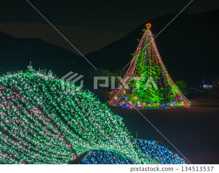 浪漫的聖誕燈飾 134513537