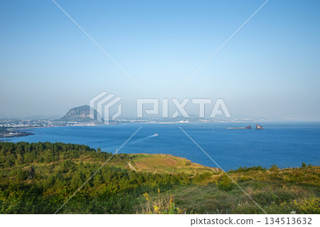 The view from Songaksan Mountain in Jeju The view from Songaksan Mountain in Jeju 134513632