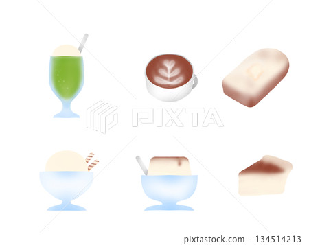 Cafe menu illustration set 134514213