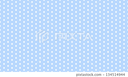 A pattern of small white dots on a blue background. A background material with many polka dots lined up. The light color makes it easy to use. 134514944