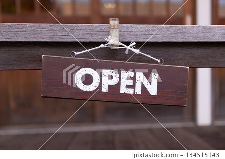 yes we're open sign , vintage restaurant sign , Open sign in street cafe yes we're open sign , vintage restaurant sign , Open sign in street cafe 134515143