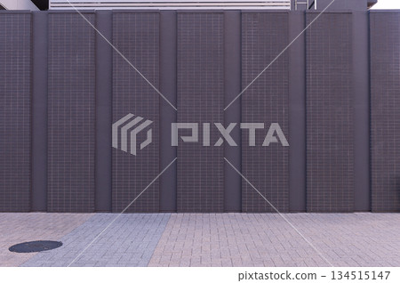 street wall background ,Industrial background, empty grunge urban street with warehouse brick wall street wall background ,Industrial background, empty grunge urban street with warehouse brick wall 134515147
