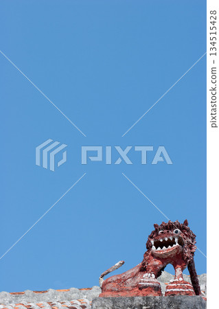 Taketomi Island - Shisa on a red tiled roof 134515428