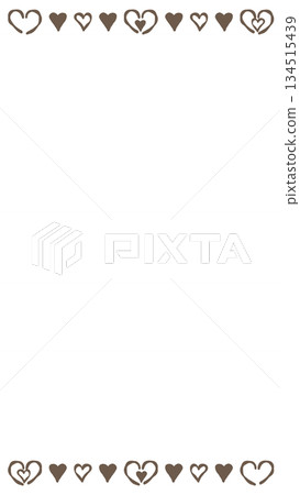Simple hand-drawn heart frame illustration 134515439