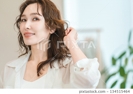 Hair set, hairstyle, beauty, salon image woman 134515464