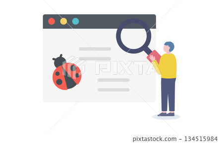 QA Engineer Illustration – Software Quality Control and Testing Process 134515984