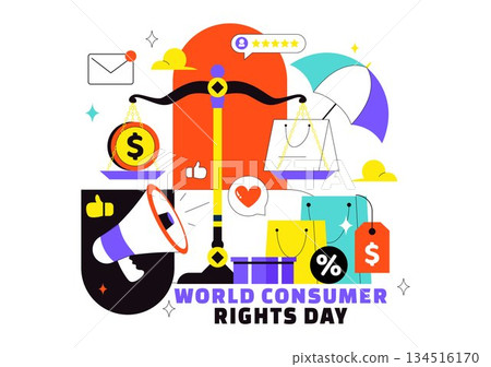 World Consumer Rights Day Vector Illustration on March 15 Featuring Shopping Bags Symbolizing Respected And Protected Consumer Rights World Consumer Rights Day Vector Illustration on March 15 Featuring Shopping Bags Symbolizing Respected And Protected Consumer Rights 134516170