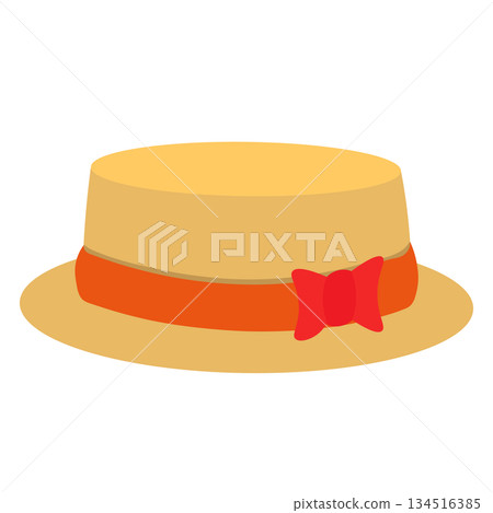 Simple boater hat illustration 134516385