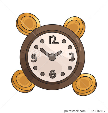 illustration of Time Is Money 134516417