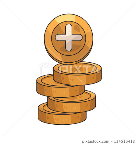 illustration of Coin Stack illustration of Coin Stack 134516418