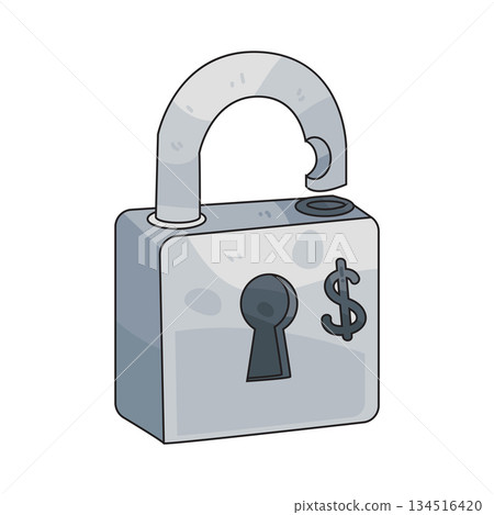 illustration of Financial Unlock illustration of Financial Unlock 134516420
