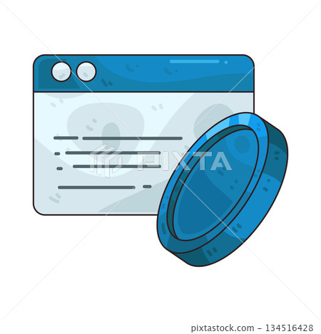 illustration of Digital Coin 134516428