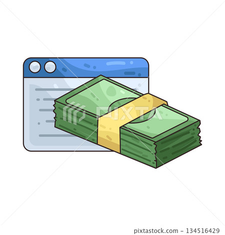 illustration of Digital Money 134516429
