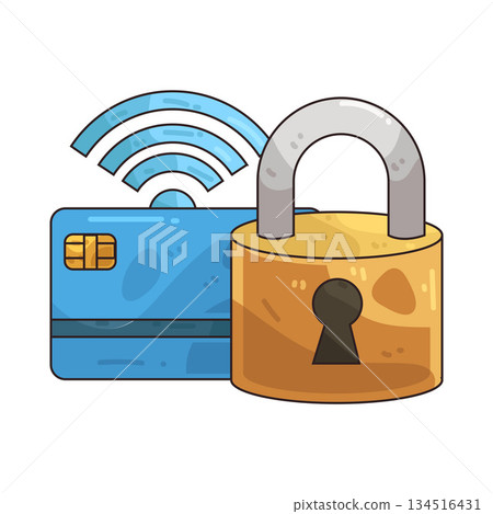 illustration of Secure Payment 134516431