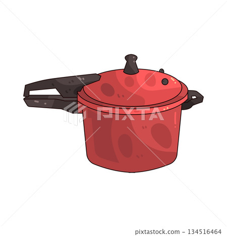 illustration of pressure cooker 134516464