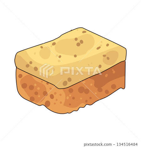 illustration of cleaning sponge 134516484