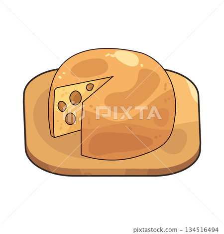 illustration of cheese  134516494