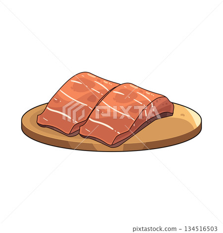 illustration of sliced fish illustration of sliced fish 134516503