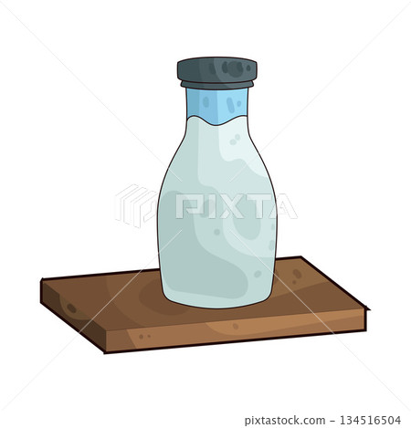 illustration of milk bottle 134516504