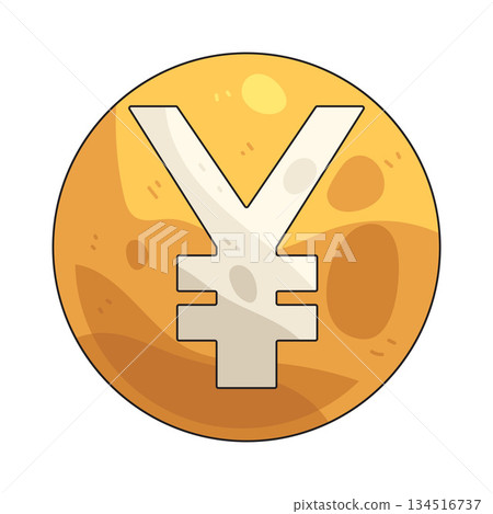 illustration of Yen illustration of Yen 134516737