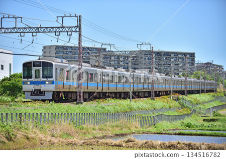 Odakyu Odawara Line Aiko-Ishida-Isehara Odakyu 1000 series 1495 train 134516782