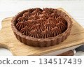 Raw chocolate tart cake 134517439