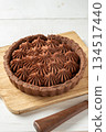 Raw chocolate tart cake 134517440