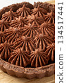Raw chocolate tart cake 134517441