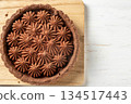 Raw chocolate tart cake 134517443