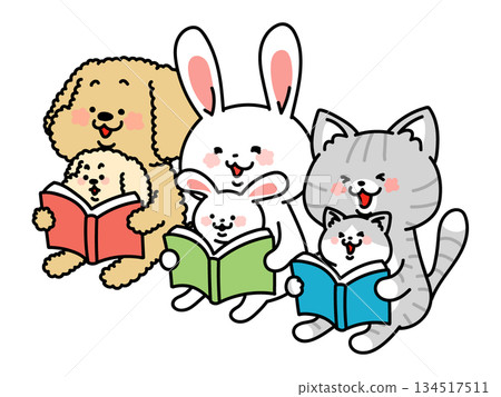 教育、朗讀、智力發展、動物親子關係 教育、朗讀、智力發展、動物親子關係 134517511