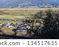The senic view from the Chusonji Buddhist temple on a mountain in Hiraizumi town in Iwate prefecture of Tohoku Japan 134517635