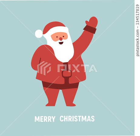 flat icon with xmas man wearing 134517819