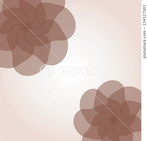 優雅的棕色花卉背景插圖 134517901