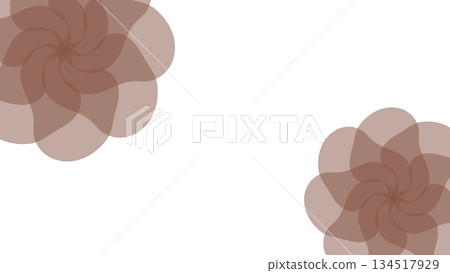 優雅的棕色花卉背景插圖 134517929