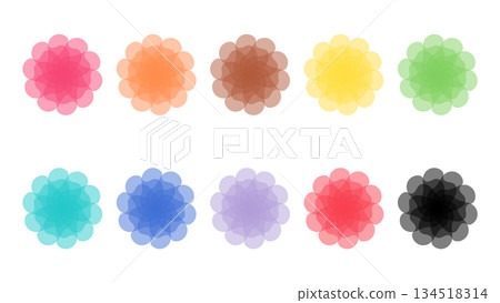 Colorful and elegant floral set 134518314