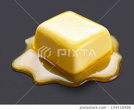 Melting butter gray background.jpg 134518486