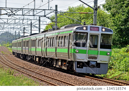Chitose Line Shimamatsu-Kitahiroshima JR Hokkaido 721 series F-3222 train (Sapporo) Airport Chitose Line Shimamatsu-Kitahiroshima JR Hokkaido 721 series F-3222 train (Sapporo) Airport 134518574